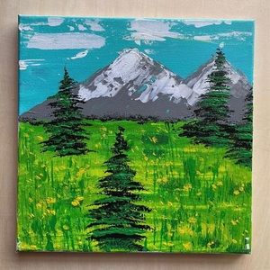 Mountains Painting By Ryanchristyarts